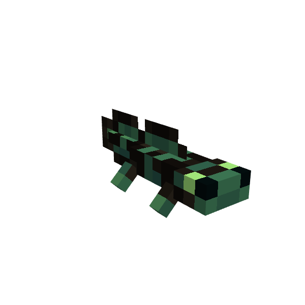 Marbled Adult Newt, voxel model preview
