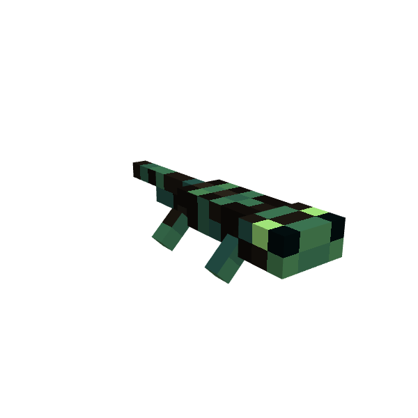 Marbled Juvenile Newt, voxel model preview