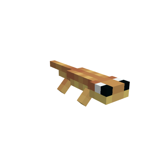 Smooth Juvenile Newt, voxel model preview