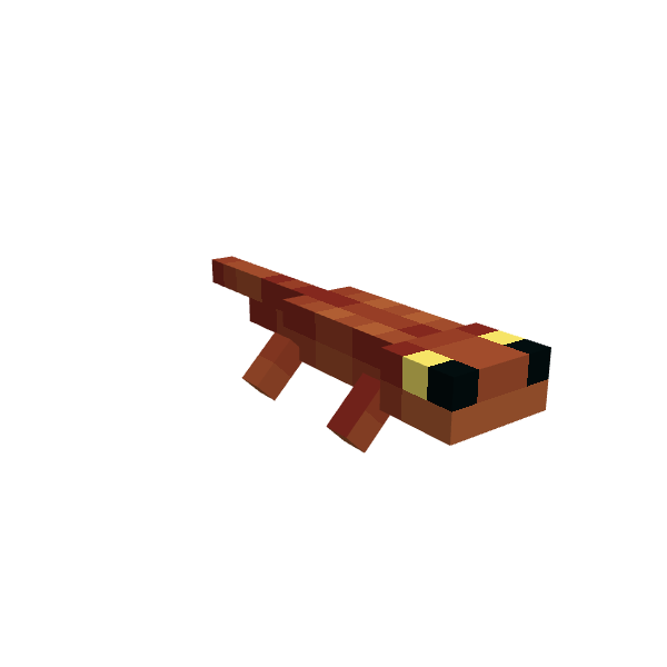 Red Spotted Juvenile Newt, voxel model preview