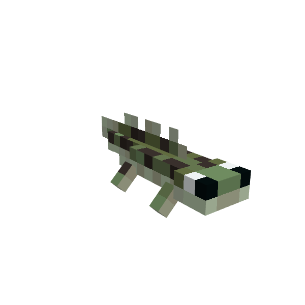 Smooth Adult Newt, voxel model preview