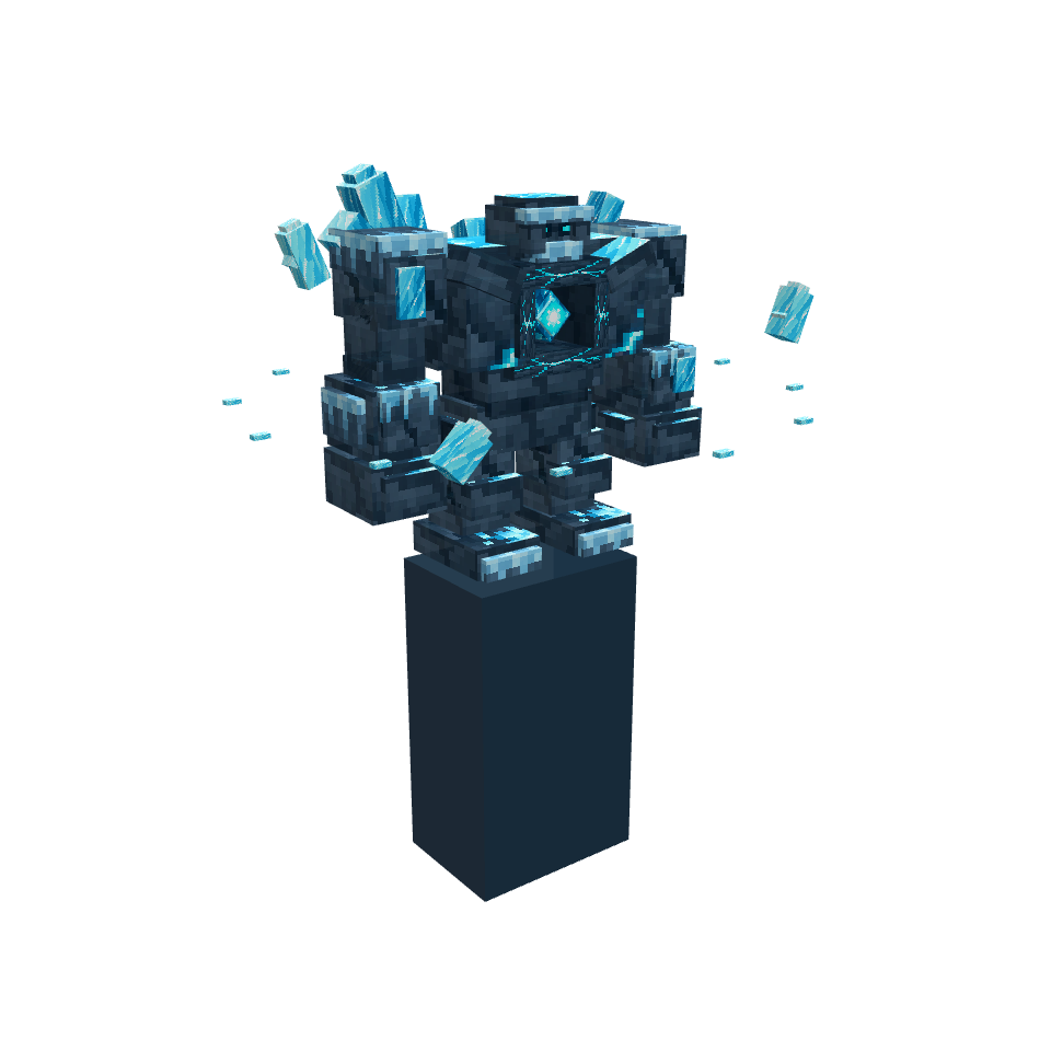 Frostbound Golem, voxel model preview