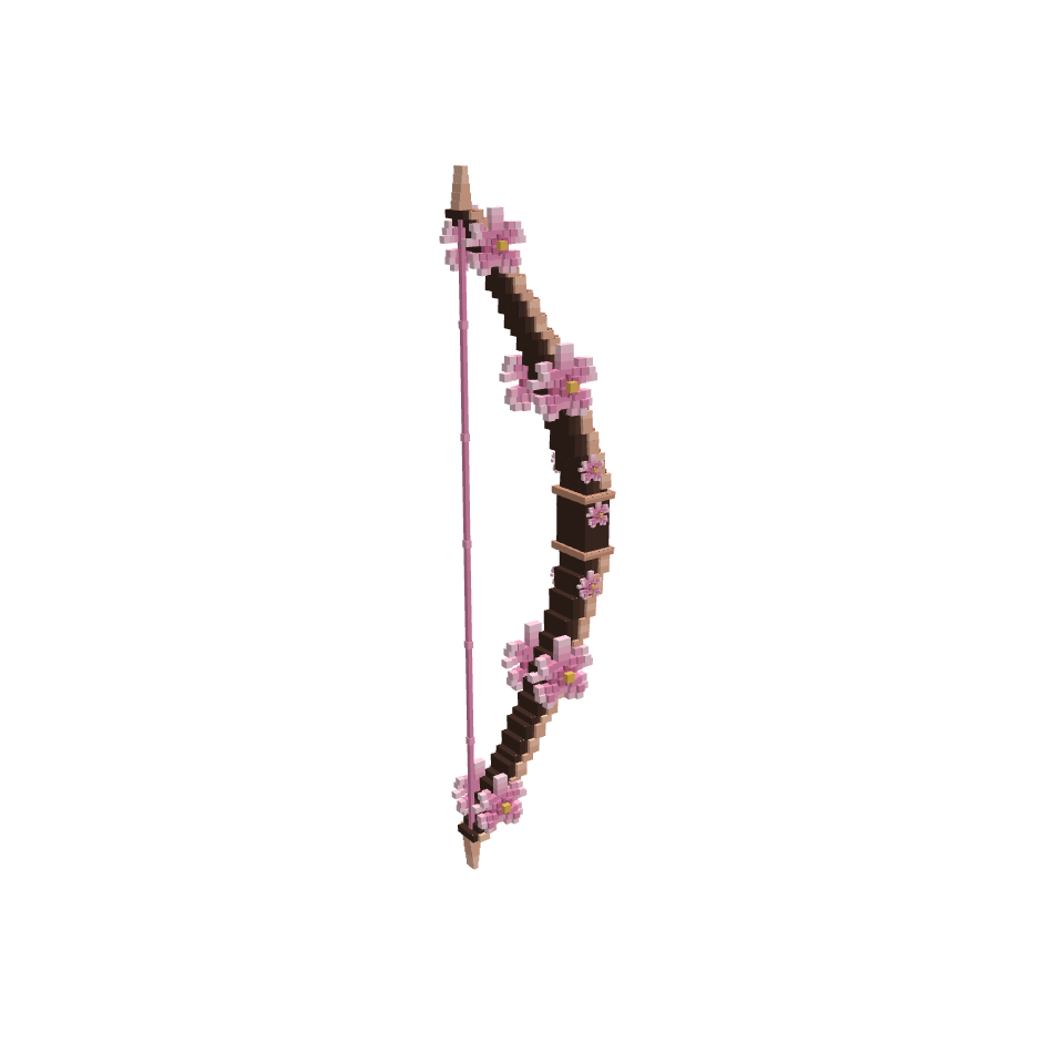 Bow Sakura, voxel model preview