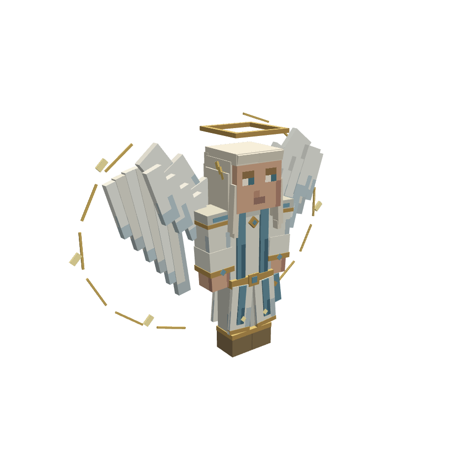 Angel NPC aura, voxel model preview