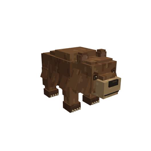 Brown Bear, voxel model preview