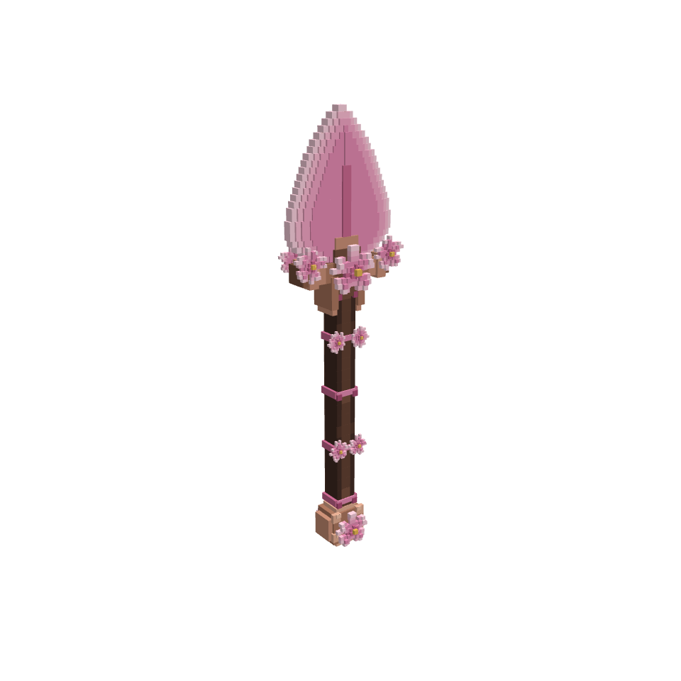 Shovel Sakura, voxel model preview