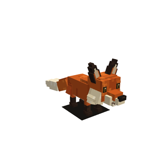 Red Fox, voxel model preview