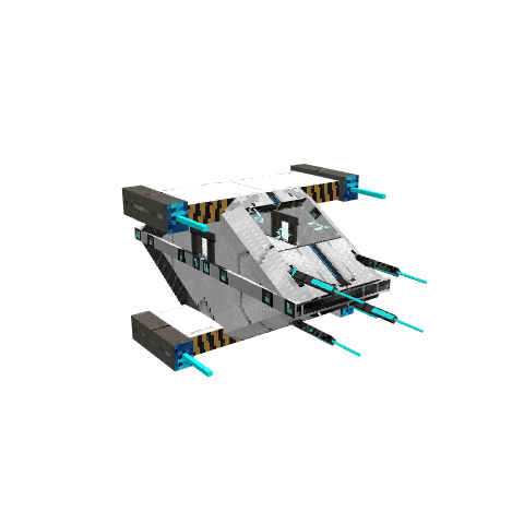 Space Fighter Bedrock, voxel model preview
