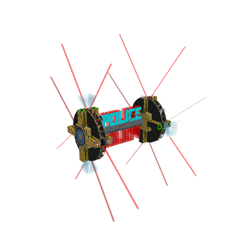 Police Space Station E HD Destructible, voxel model preview