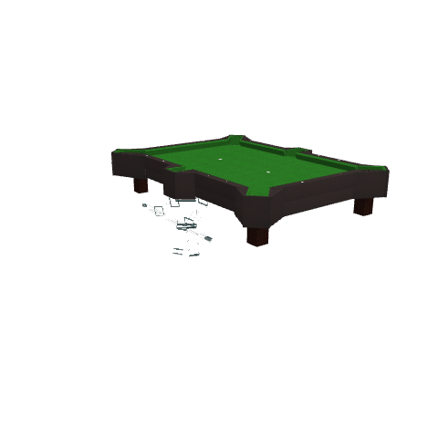 Pool Table HD with some animations, voxel model preview