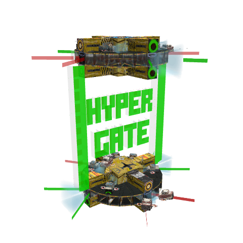 Space Hyper Gate - Space station HD Destructible, voxel model preview