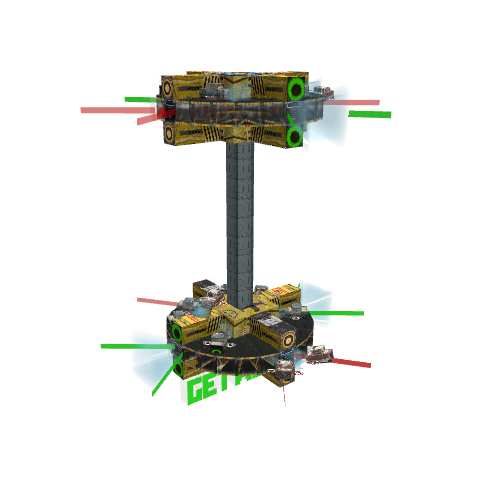 Work Station Space Station HD Destructible, voxel model preview