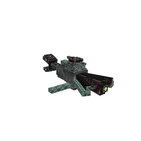 Fighter Carrier V002 Release Bedrock 64, voxel model preview