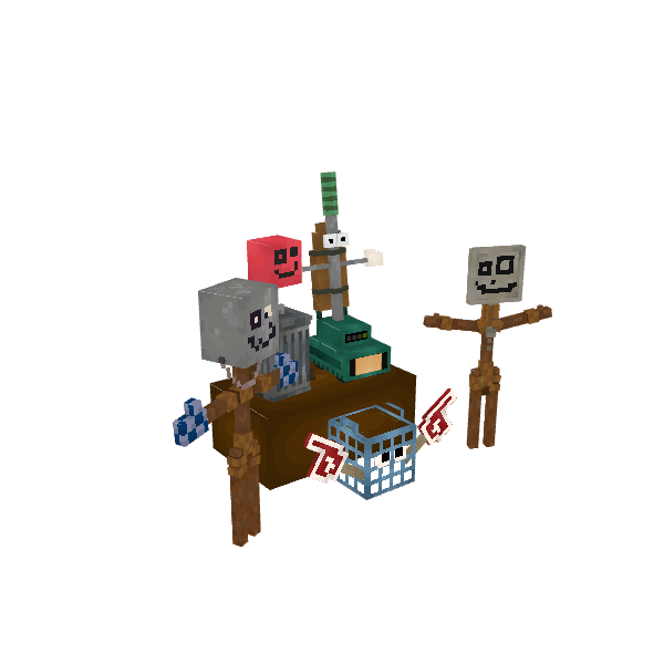 Trash & The Gang, voxel model preview
