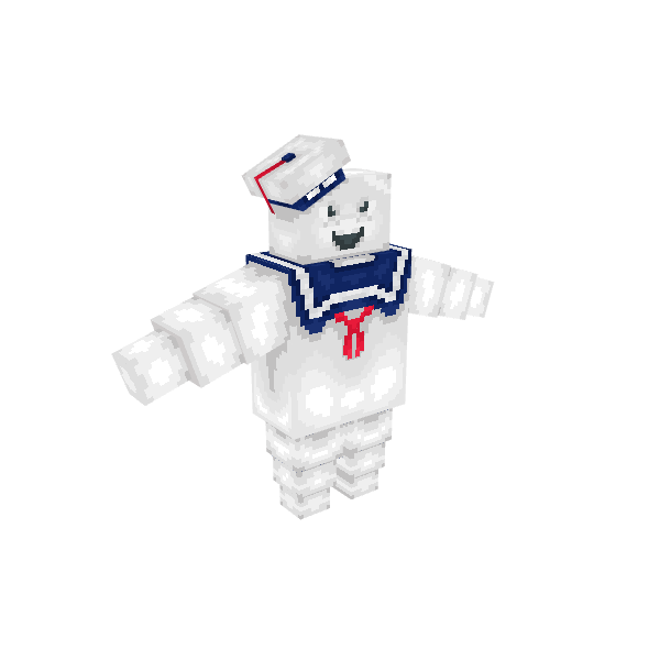 Stay Puft, voxel model preview