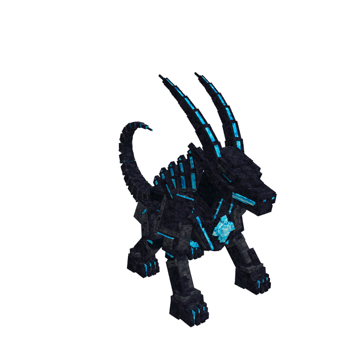 Obsidian Guardian, voxel model preview