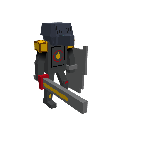 Knight, voxel model preview