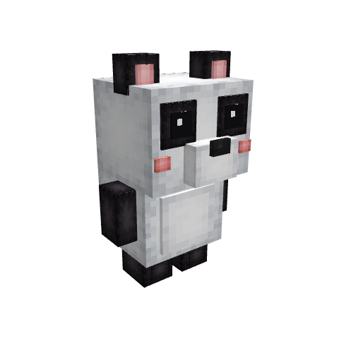 Panda Pet, voxel model preview