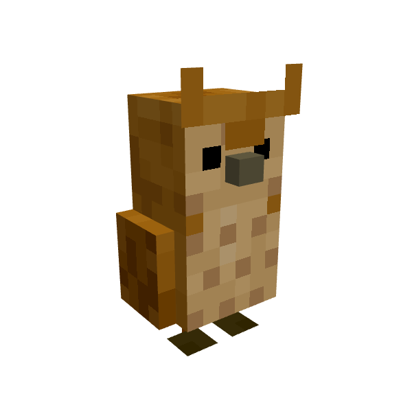 Owl, voxel model preview