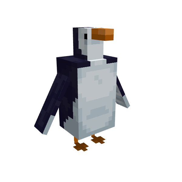 Penguin, voxel model preview