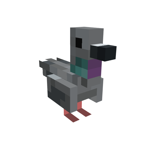 Pigeon, voxel model preview