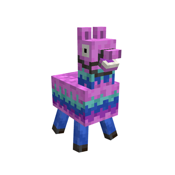 Llama from Fortnite, voxel model preview