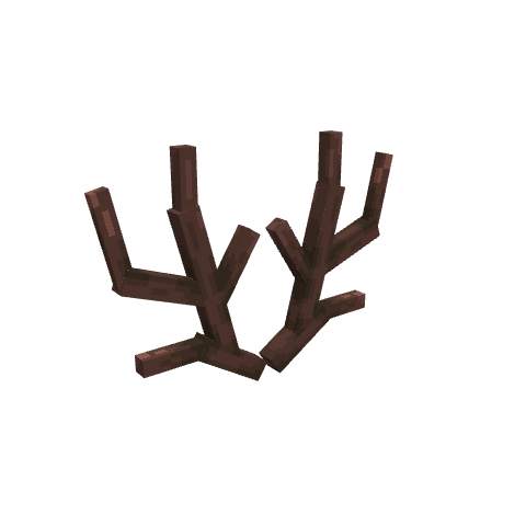 Christmas Horns, voxel model preview