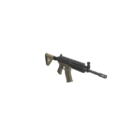 M4a1 from MW2, voxel model preview
