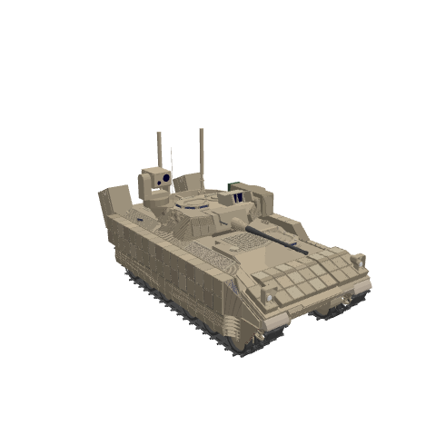 M2A3 Bradley, voxel model preview