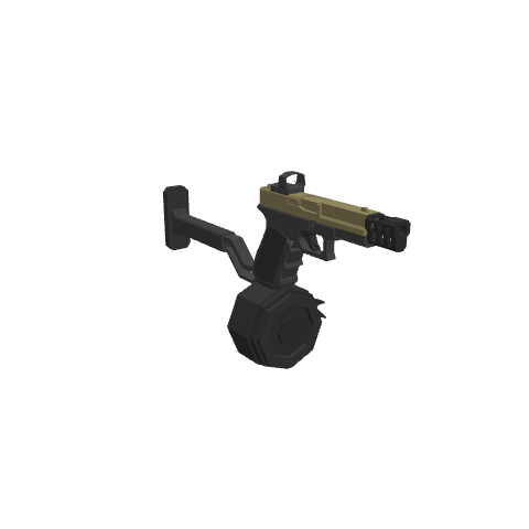 Glock18 Custom, voxel model preview