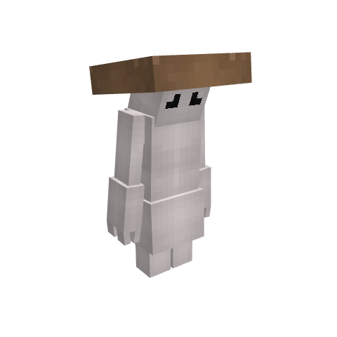 Mushman (Brown), voxel model preview