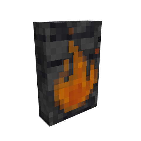 Fire Rune Tablet, voxel model preview