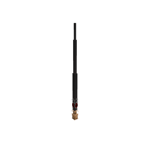 Baguette pierre de ruby, voxel model preview