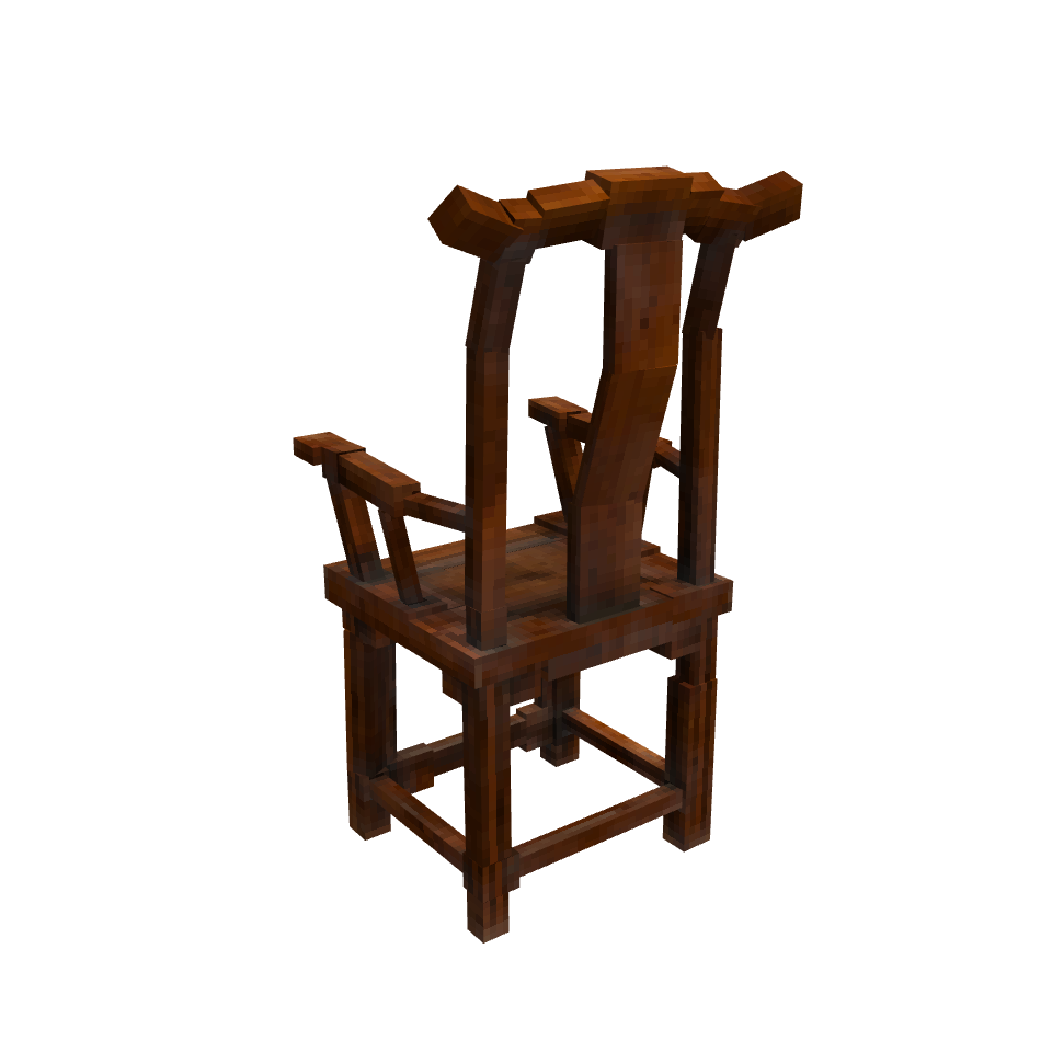 Chinese Armchair, voxel model preview