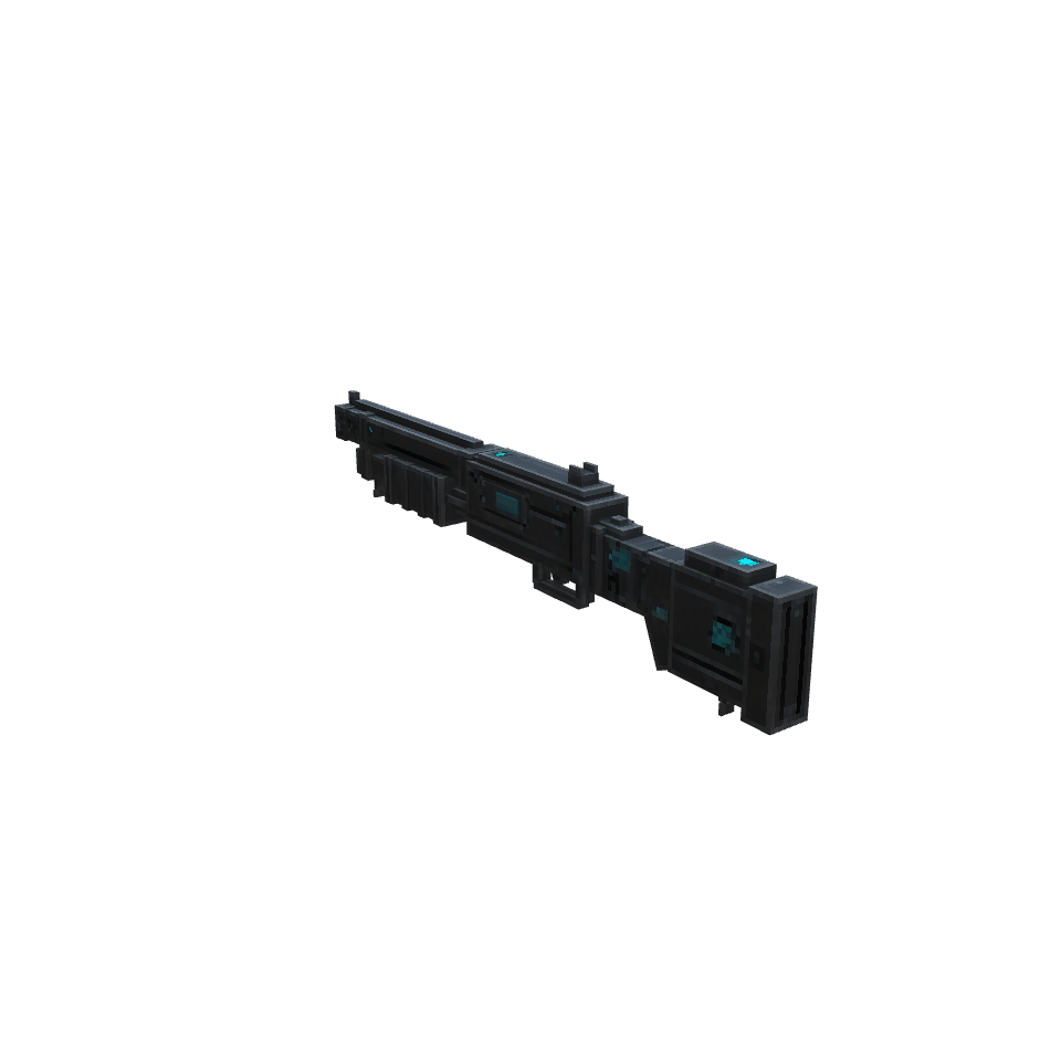 Sci fi Shotgun, voxel model preview