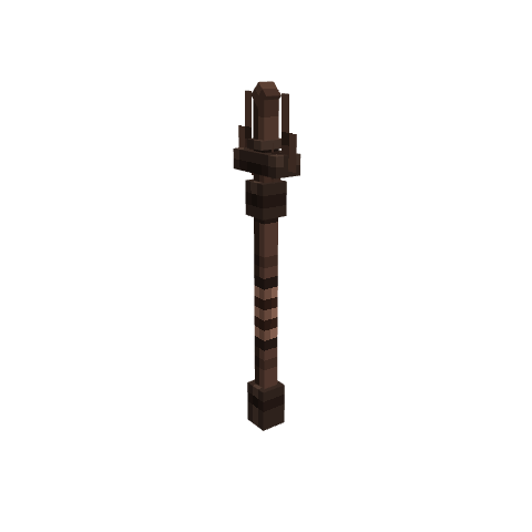 Weapon - Starter Trident, voxel model preview