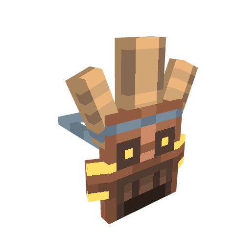 Gear - Tiki Trunk Mask, voxel model preview