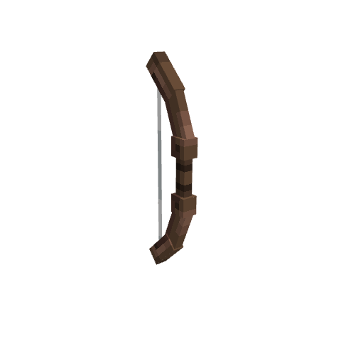 Weapon - Starter Bow, voxel model preview