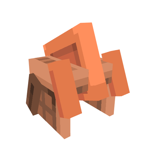 Gear - Copper Knight Helmet, voxel model preview