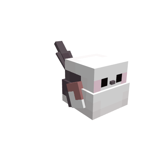 Shimaenaga Bird, voxel model preview