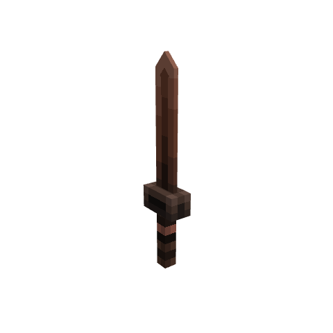 Weapon - Starter Sword, voxel model preview
