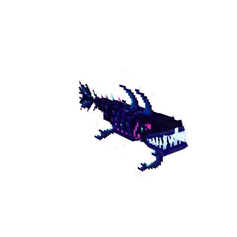 Deep Sea Predator (+6 anim), voxel model preview