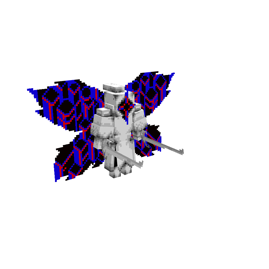 Fallen Angel, voxel model preview