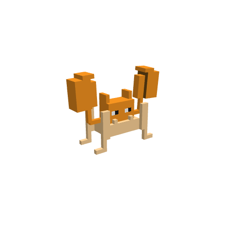 Krab, voxel model preview
