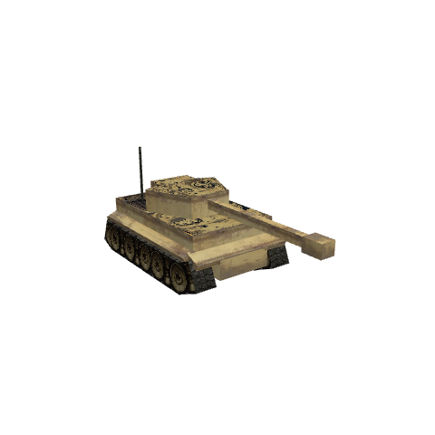 Tank Tiger H1, voxel model preview