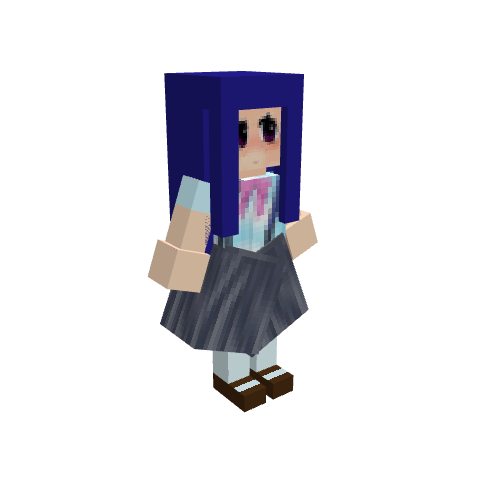 Rika Furude, voxel model preview