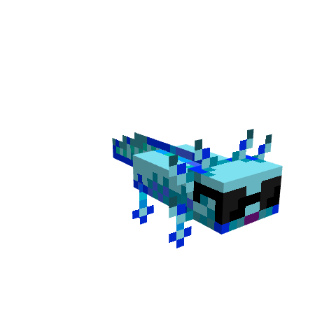 Cool Axolotl, voxel model preview