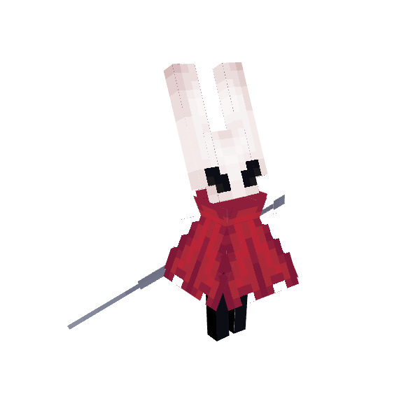 Hornet - Hollow Knight, voxel model preview