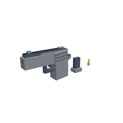 Desert Eagle, voxel model preview