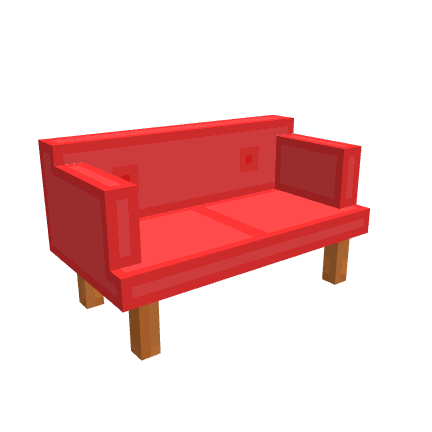 Couch, voxel model preview